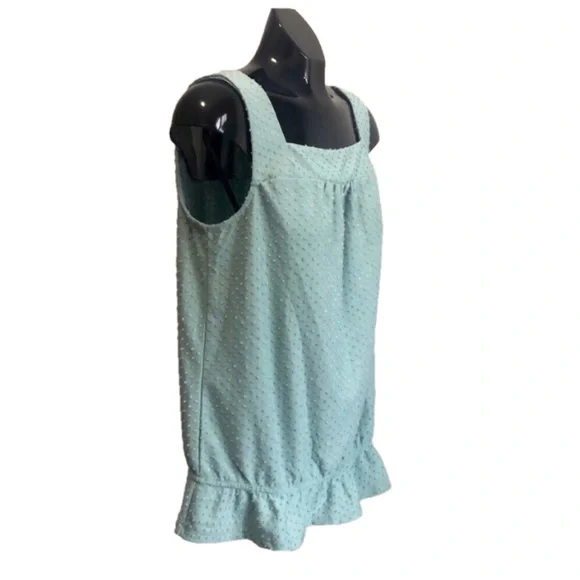 Ricki’s Polkadot Textured Dressy Top, Size Medium - Picture 2 of 9